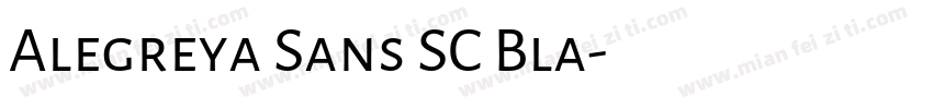 Alegreya Sans SC Bla字体转换